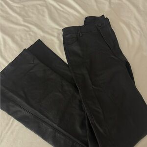 Black Faux Leather Pants